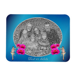 Familie und Blume Personalisiert Ihr Foto hinzufüg Magnet