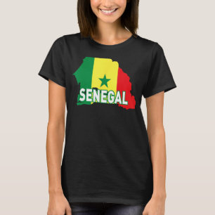 Familie und Flagge des Patriotischen Landes Senega T-Shirt