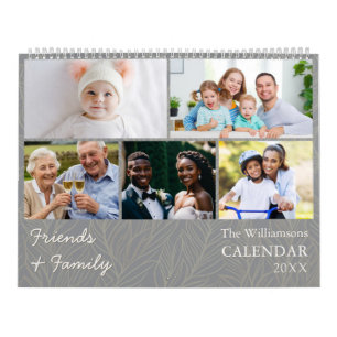 Familie und Freunde Grauer Mehrbild-Kalender Kalender
