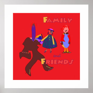 Familie und Freunde Poster