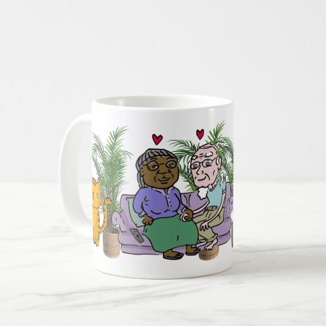 Familie und Furry Kaffeetasse (Vorderseite Links)