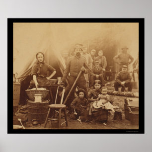 Familie und Soldaten in der Nähe von Washington, D Poster