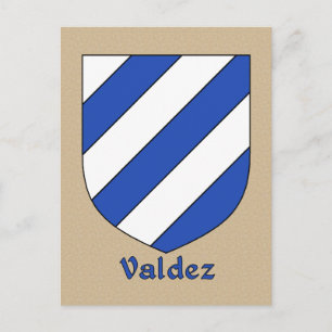 Familie Valdez Heraldic Shield Postkarte