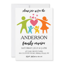 Familie vereint Wiedersehen-Einladungen