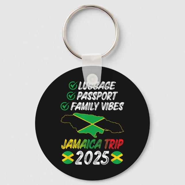 Familie Vibes Jamaica Familienreise 2025 Jamaica V Schlüsselanhänger (Vorderseite)