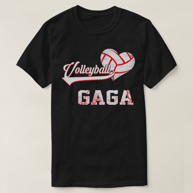 Familie Volleyball Spieler gibt Volleyball Gaga T-Shirt (Design vorne)