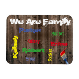 Familie von 4 Personalisierten Magnet