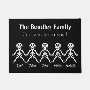 Familie von 5 Skeleton Halloween Doormat Fußmatte
