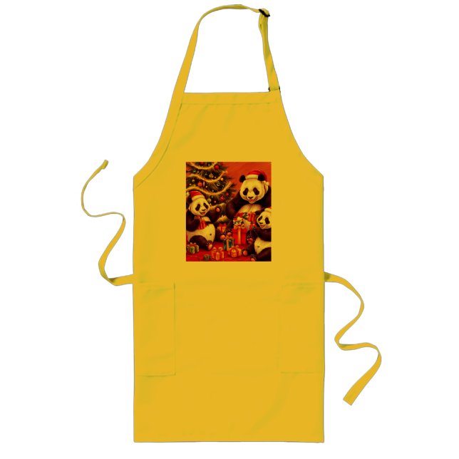 Familie von Pandas Eröffnungsfeierlichkeiten Lange Schürze (Vorne)