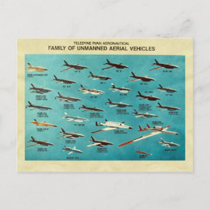 Familie von unbemannten Luftfahrzeugen Postkarte
