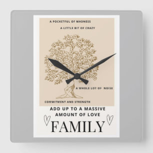 FAMILIE - Wanduhr