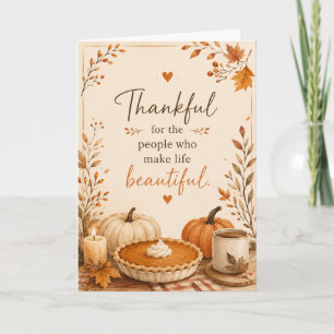 Familie Warme Thanksgiving-Wünsche Grüße  Karte