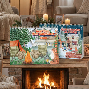 Familie  Wasserfarbe Positive Affirmationen Cozy  Kalender