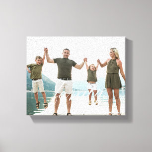 FAMILIE weiße Überlagerungs-Geschenk-Foto-Leinwa Leinwanddruck