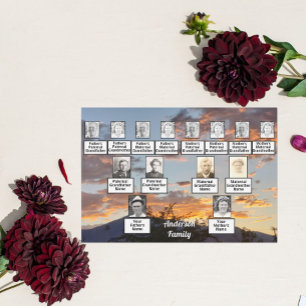 Familie Wiedersehen 3 Generation Goldener Lila Son Einladung