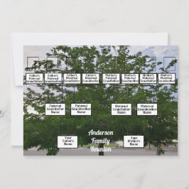 Familie Wiedersehen 3 Generation Sommerzeit Tree Einladung