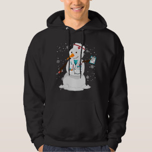 Familie Winter Santa Snowman Krankenschwester Weih Hoodie