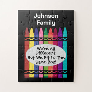 Familie Wir sind alle Spaß, aber wir passen in Box Puzzle