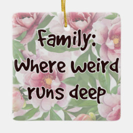 Familie: Wo komisch regiert tief Keramikornament