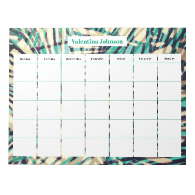 Familie wöchentlich notizblock (Vorderseite)