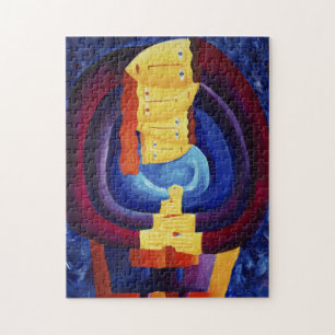 Familie zusammen moderne Porträtmalerei Kunst Puzzle