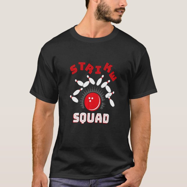 Familien-Bowling-Gutter-Rollin'-Bowler-Squad-Strik T-Shirt (Vorderseite)