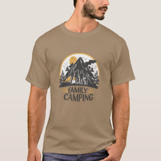 Familien-Camping süß vintage T-Shirt