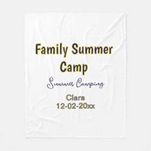 Familien-Camping-Urlaub benutzerdefiniert Name Dat Fleecedecke