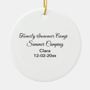 Familien-Camping-Urlaub benutzerdefiniert Name Dat Keramik Ornament