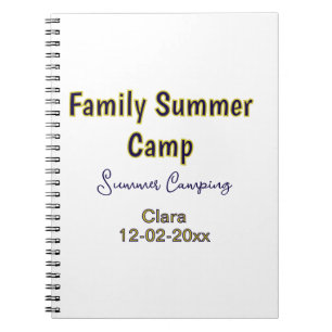 Familien-Camping-Urlaub benutzerdefiniert Name Dat Notizblock