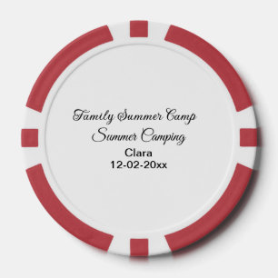 Familien-Camping-Urlaub benutzerdefiniert Name Dat Pokerchips