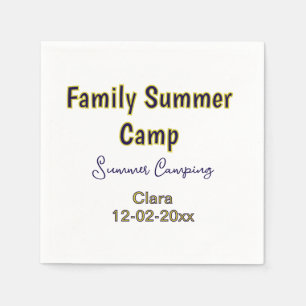 Familien-Camping-Urlaub benutzerdefiniert Name Dat Serviette