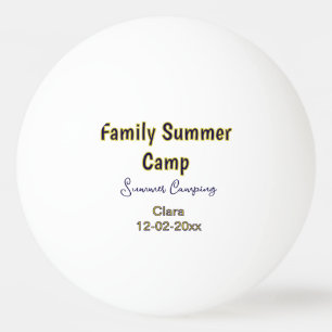 Familien-Camping-Urlaub benutzerdefiniert Name Dat Tischtennisball