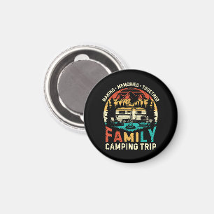 Familien-Campingausflug, der gemeinsam Erinnerunge Magnet