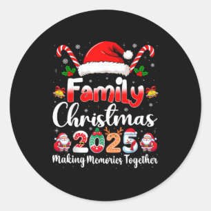 Familien-Crew-Weihnachtstrupp 2025 Lustiges Weihna Runder Aufkleber