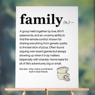 Familien Definition  Acrylschild