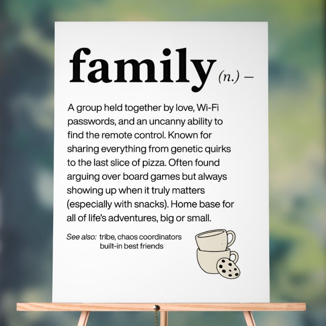 Familien Definition  Acrylschild (Neutral)