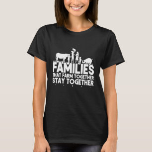 Familien, die zusammen auf dem Bauernhof bleiben, T-Shirt