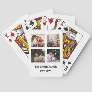 Familien-Erbe-Multi-Foto-Collage-Spielkarten Spielkarten
