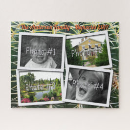 Familien-Erinnerungen 4 kundenspezifische Fotos x Puzzle
