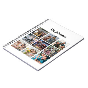 Familien Erinnerungen 9 Foto Gitter Personalisiert Notizblock