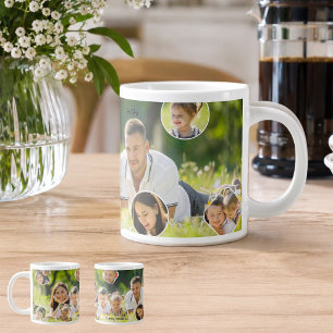 Familien-Erinnerungen Foto-Collage Feiertagsgesche Jumbo-Tasse