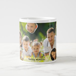 Familien-Erinnerungen Foto-Collage Feiertagsgesche Jumbo-Tasse