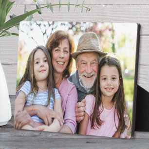 Familien Erinnerungen Personalisiertes Großeltern Fotoplatte