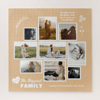Familien Erinnerungen Pfirsich Orange Fotocollage Puzzle