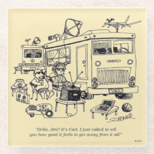 Familien-Ferien Glasuntersetzer