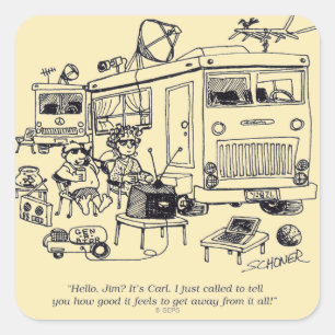 Familien-Ferien Quadratischer Aufkleber