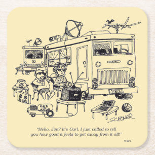 Familien-Ferien Rechteckiger Pappuntersetzer