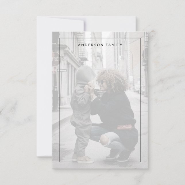 Familien-Foto Dankeskarte (Vorderseite)