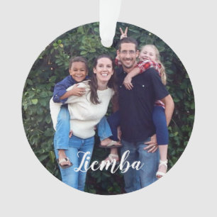 Familien-Foto-Feiertags-Weihnachtsverzierung Ornament